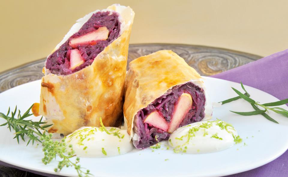 Rotkraut-Strudel