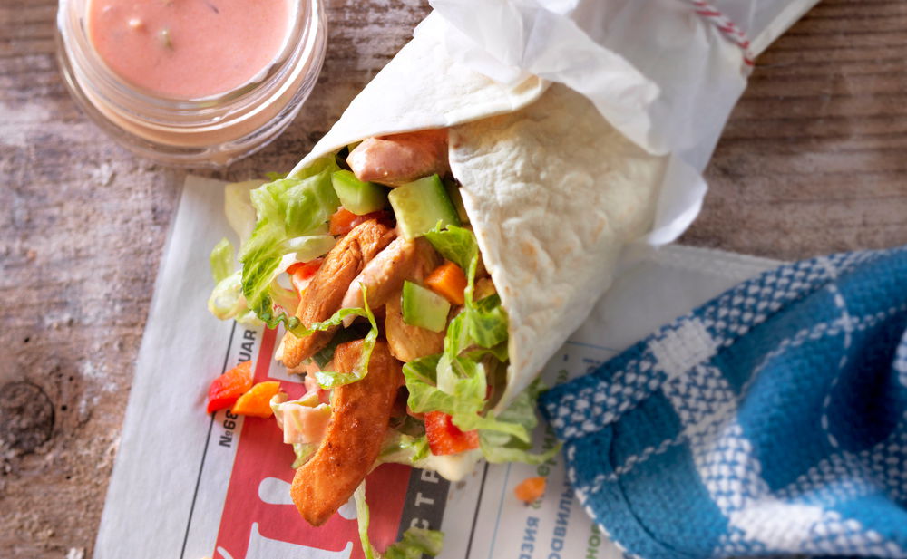 Wraps mit Huhn und Salsa • Rezept • GUSTO.AT