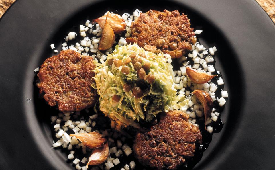 Chinakohlsalat mit Linsenrösti