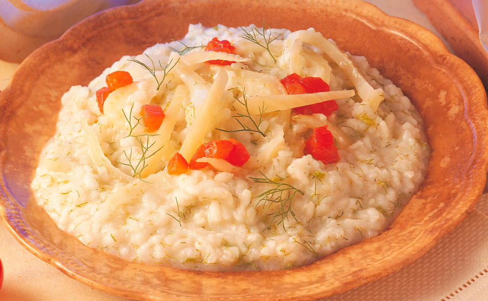 Fenchel-Risotto mit Paradeisern