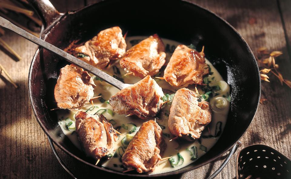 Gefüllte Schweinsfilettascherl