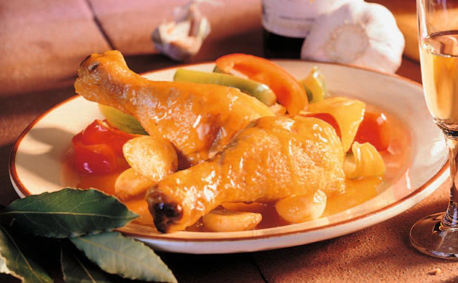 Andalusisches Huhn in Sherry-Knoblauch-Sauce