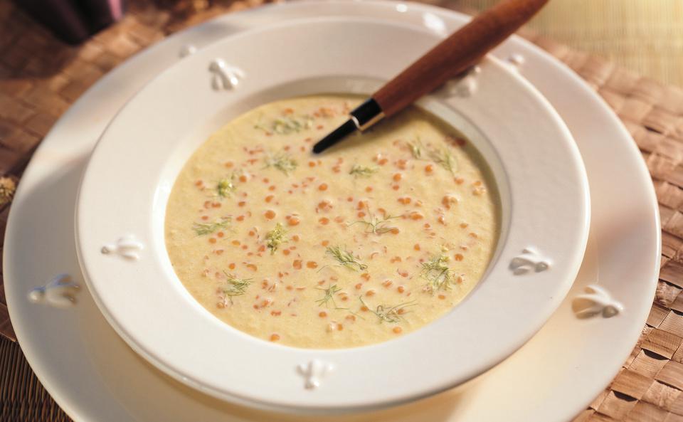 Fenchel-Safransuppe mit Roten Linsen