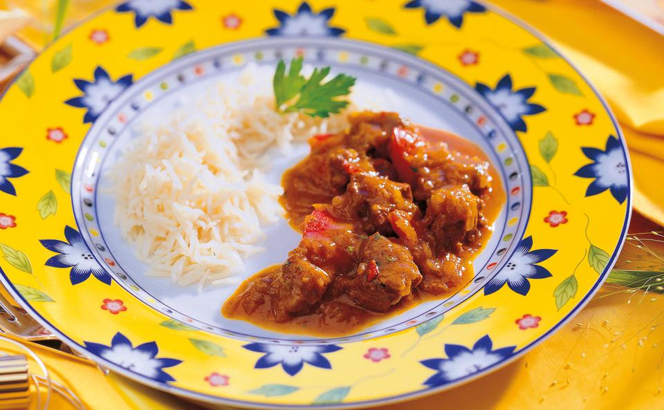 Scharfes Curry mit Rindfleisch