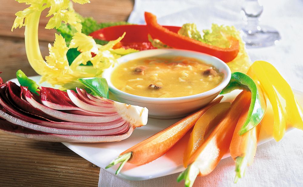 Bagna cauda - Gemüse mit Dip • Rezept • GUSTO.AT