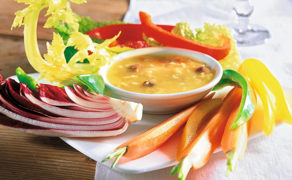 Bagna cauda - Gemüse mit Dip