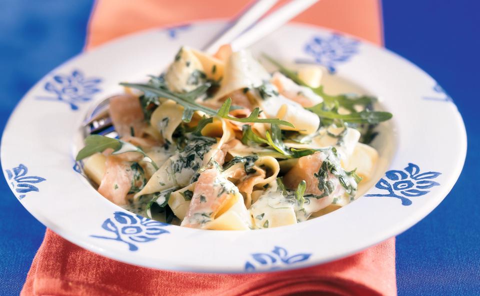 Pappardelle mit Rucola-Lachs-Sauce