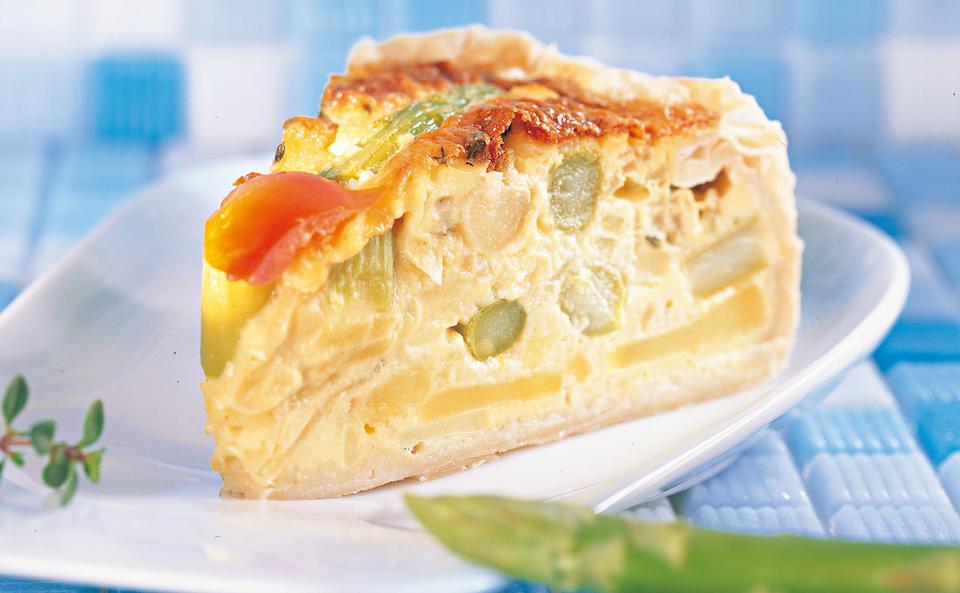 Spargel-Quiche mit Erdäpfeln