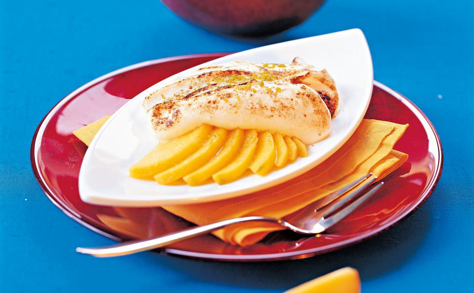 Mango mit Topfencreme gratiniert