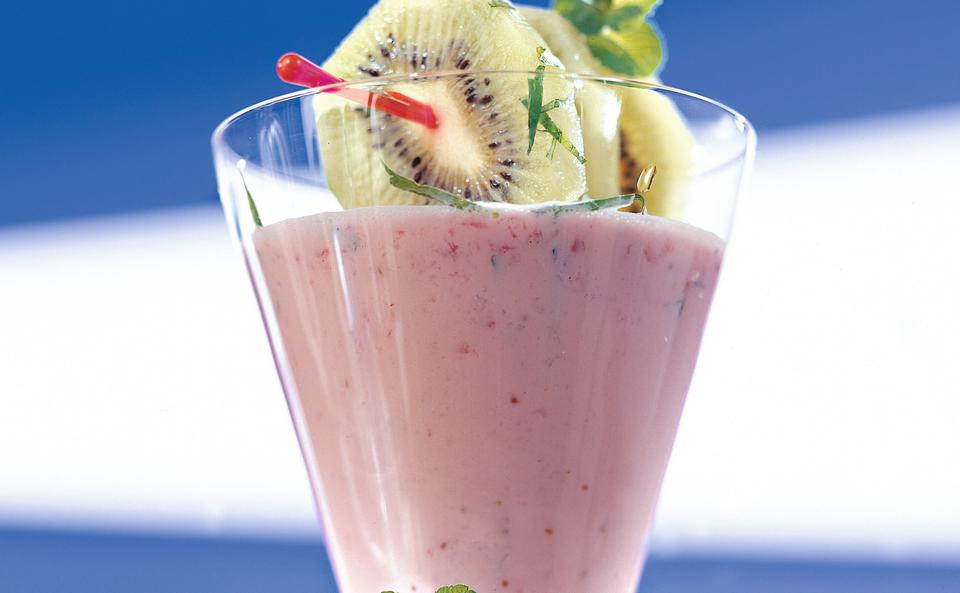 Erdbeersmoothie mit Kiwi