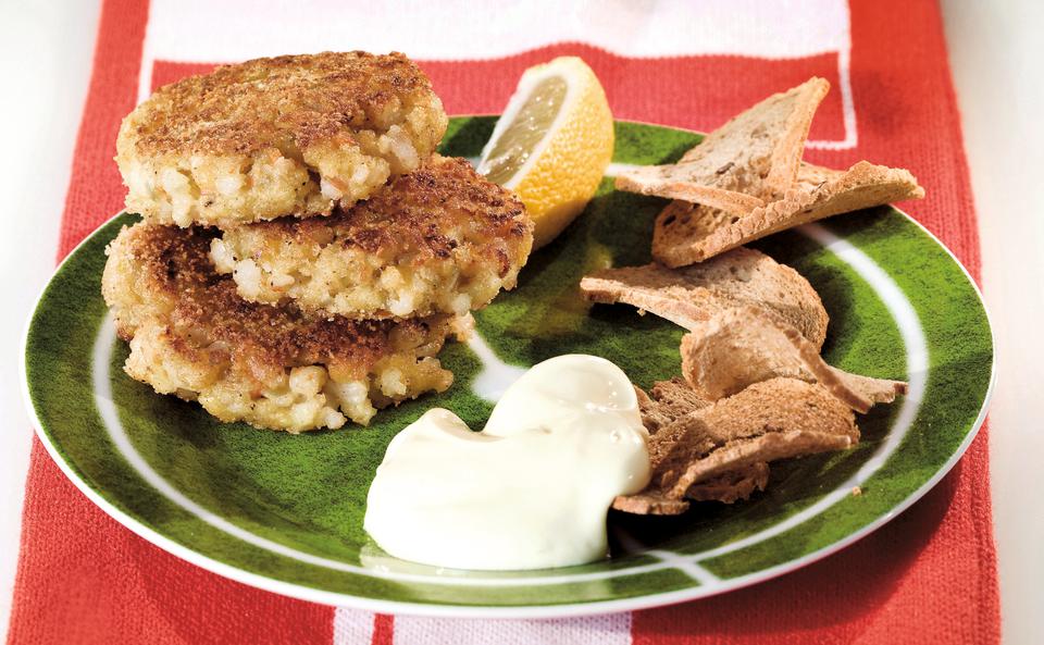 Garnelenlaibchen mit Zitronenmayonnaise