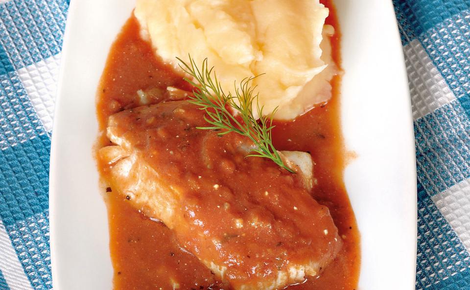 Fischfilet in Paradeissauce