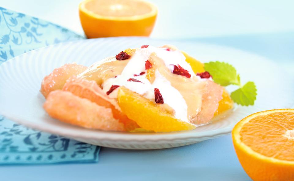 Grapefruit-Orangen-Salat mit Marillen