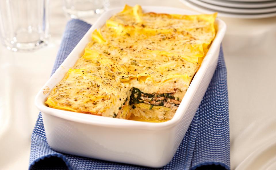 Lasagne mit Räucherfischen