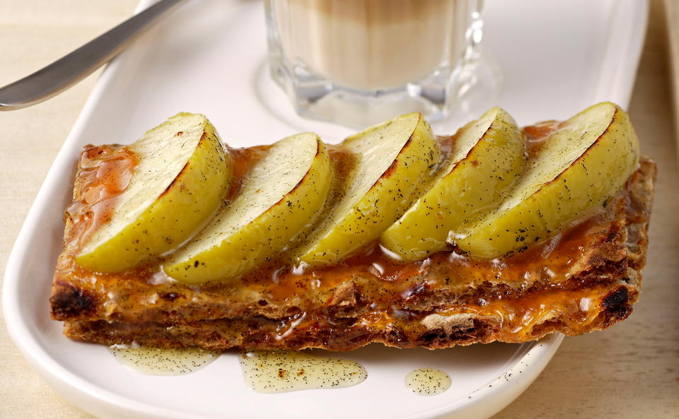 Apfeltörtchen mit Knäckebrot