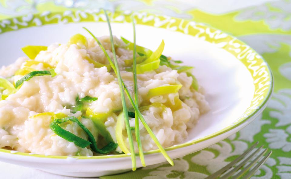 Käse-Risotto mit Lauch