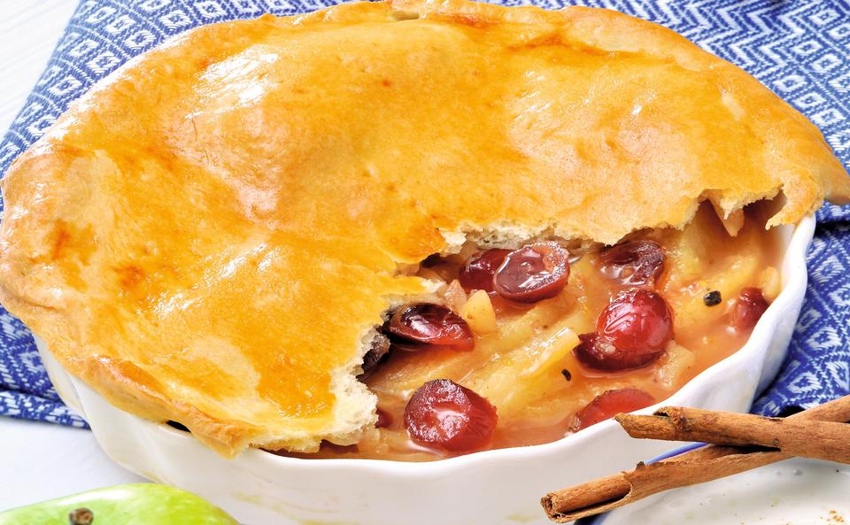 Apple-Pie mit Cranberries