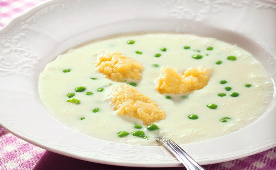 Erbsensuppe mit Butternockerln