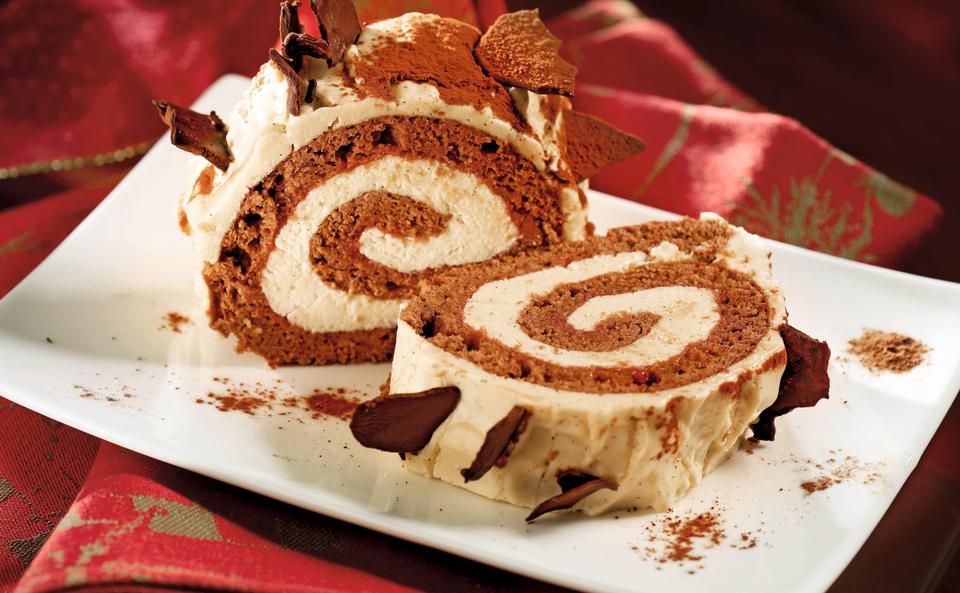 Bûche de Noël: Französischer Weihnachtskuchen