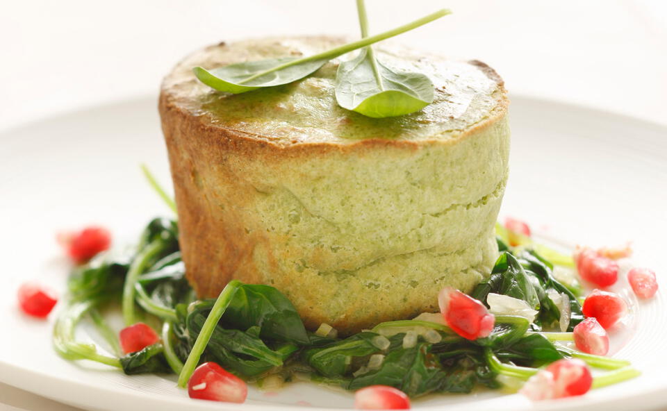 Ricotta-Spinatsoufflé