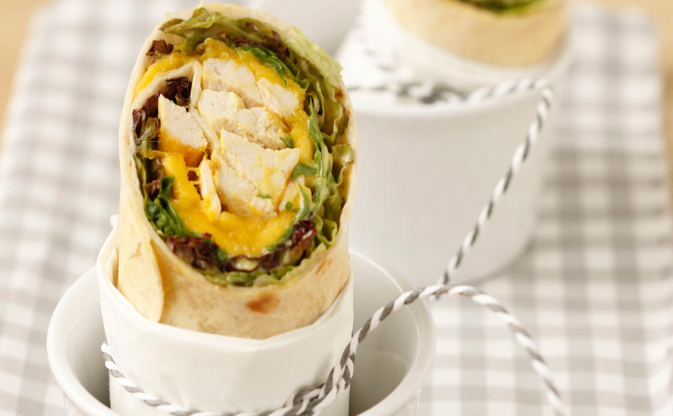 Wraps mit Huhn und Mango