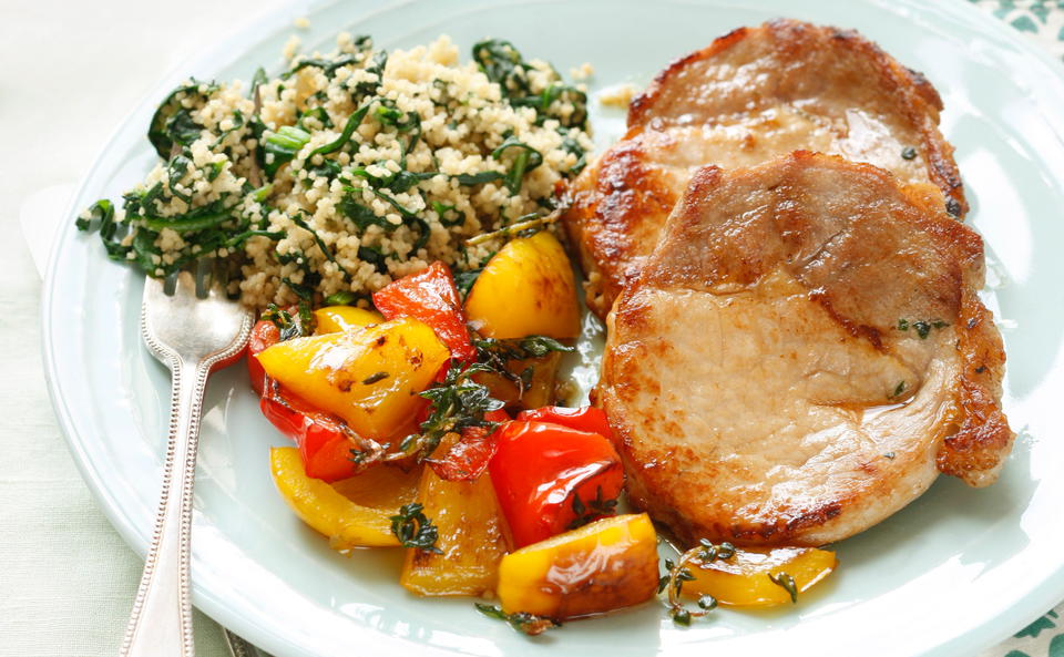 Schweinssteak mit Paprika