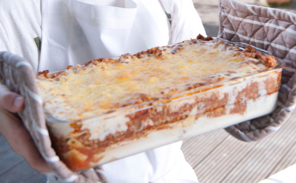 Italienische Lasagne mit Faschiertem und Béchamelsauce • Rezept