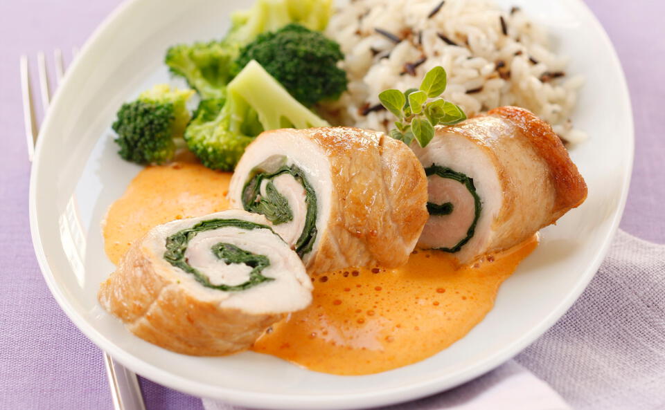 Putenröllchen mit Mangold
