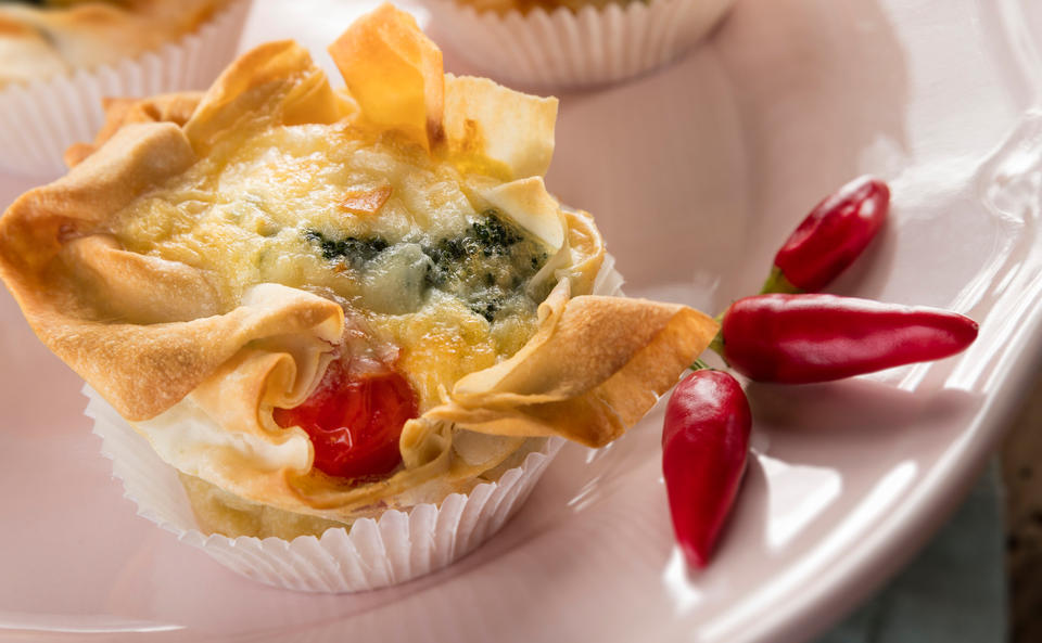 Strudelteig-Quiche-Muffins