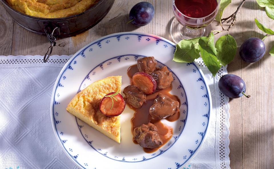 Hasenpfeffer mit Schokolade und Polenta