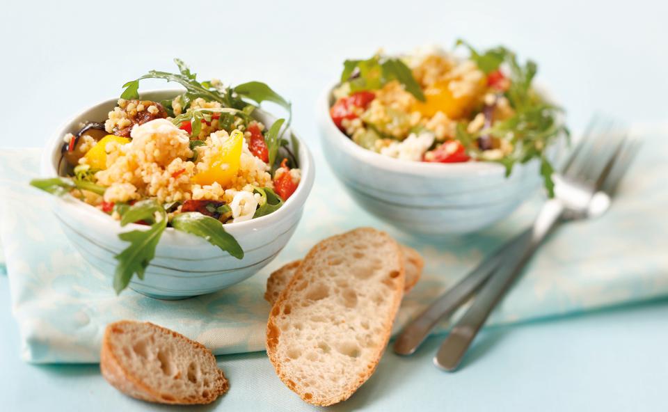 Hirse-Gemüsesalat mit Rucola