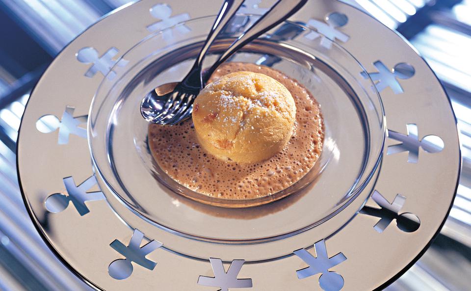 Grießpudding mit Kaffeesauce