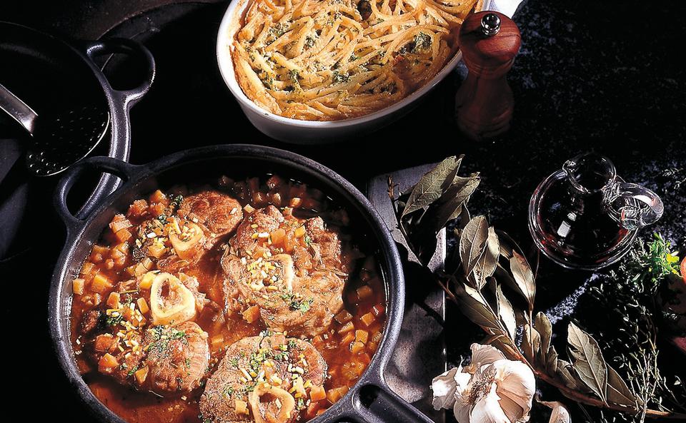 Ossobuco mit Makkaroniauflauf