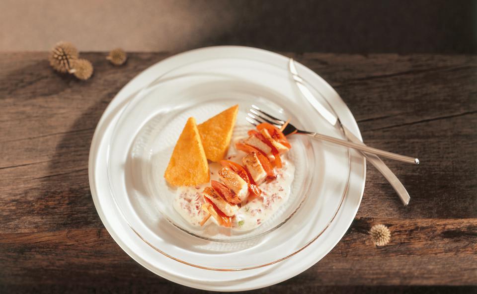 Fischspieße mit Fenchel-Radicchiosauce • Rezept • GUSTO.AT