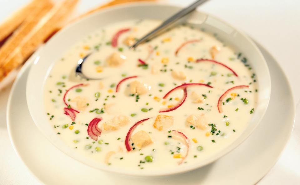 Hühnercremesuppe mit Gemüse