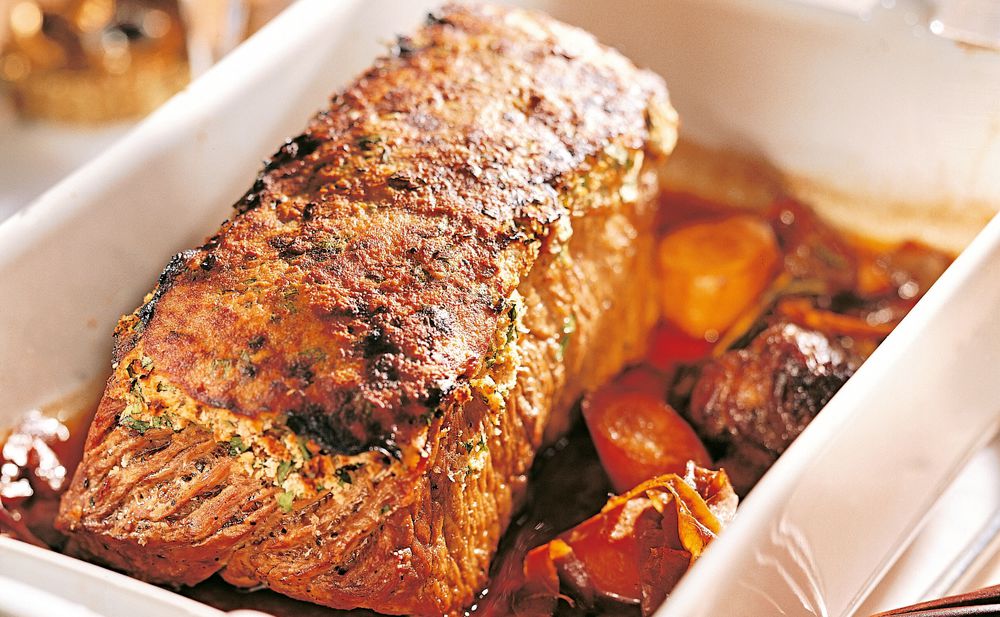 Beiried mit Senf-Kräuterkruste • Rezept • GUSTO.AT