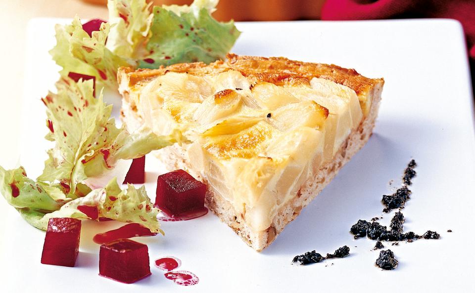 Nuss-Quiche mit Schwarzwurzeln