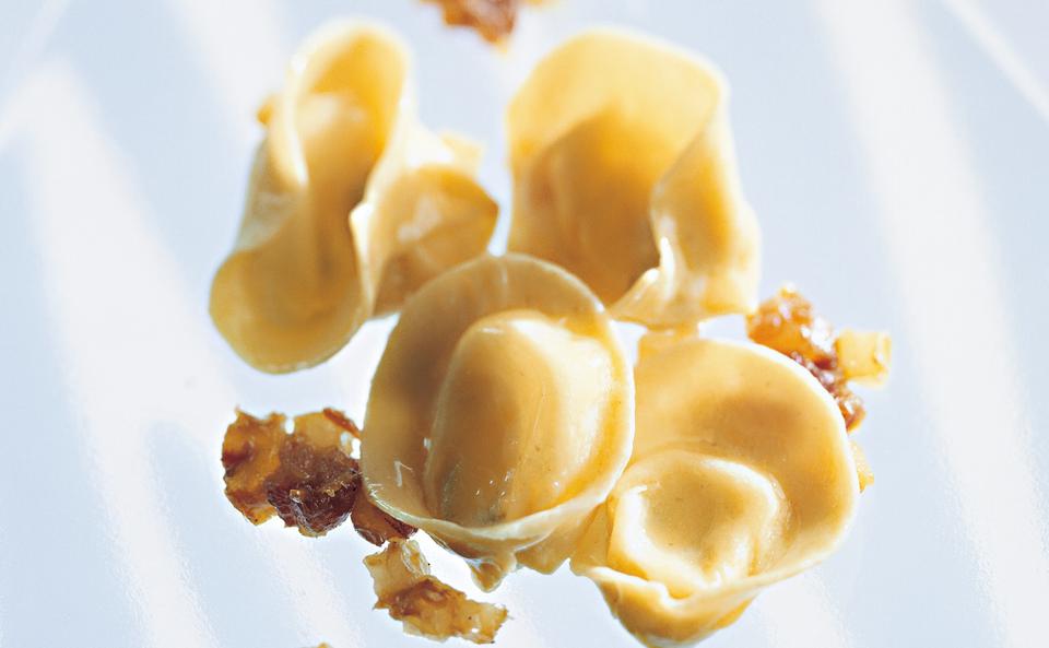 Tortelli mit Blauschimmelkäse