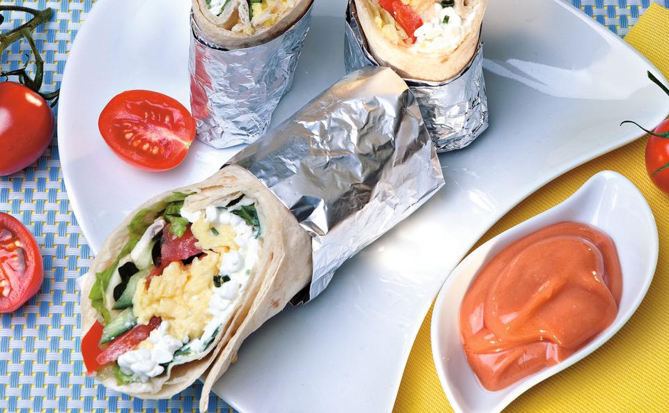 Wrap Americana mit Cottage Cheese