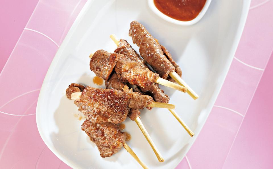 Sirloin Lollipops mit Asia-Dip