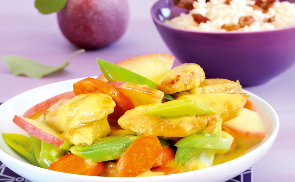 Hühner-Curry mit Äpfeln und Karotten