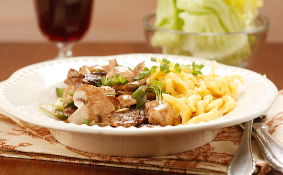 Rindsgeschnetzeltes mit Champignons