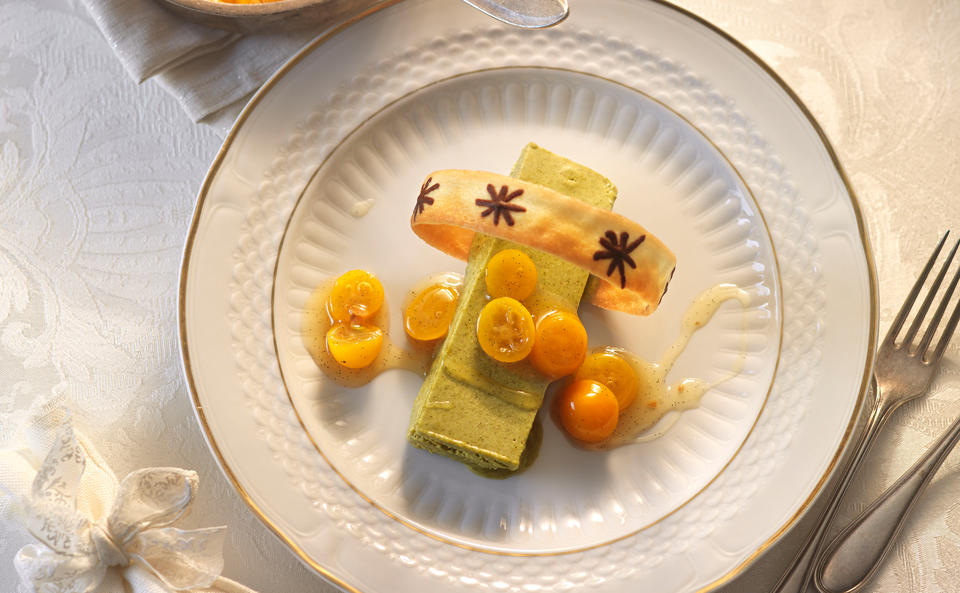 Gewürzparfait mit Kumquats