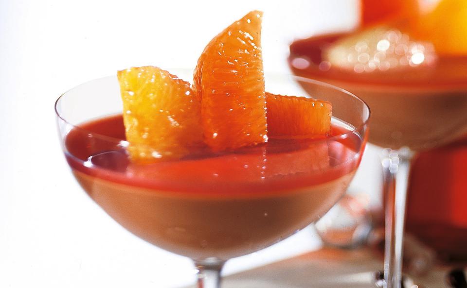 Nougatcreme mit Grapefruits und Campari-Orange