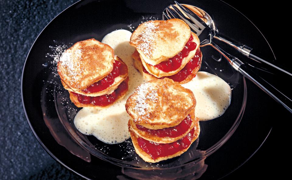 Apfelplätzchen mit Preiselbeeren