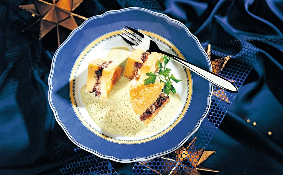 Polenta-Auflauf mit Chicorée und Radicchio • Rezept • GUSTO.AT