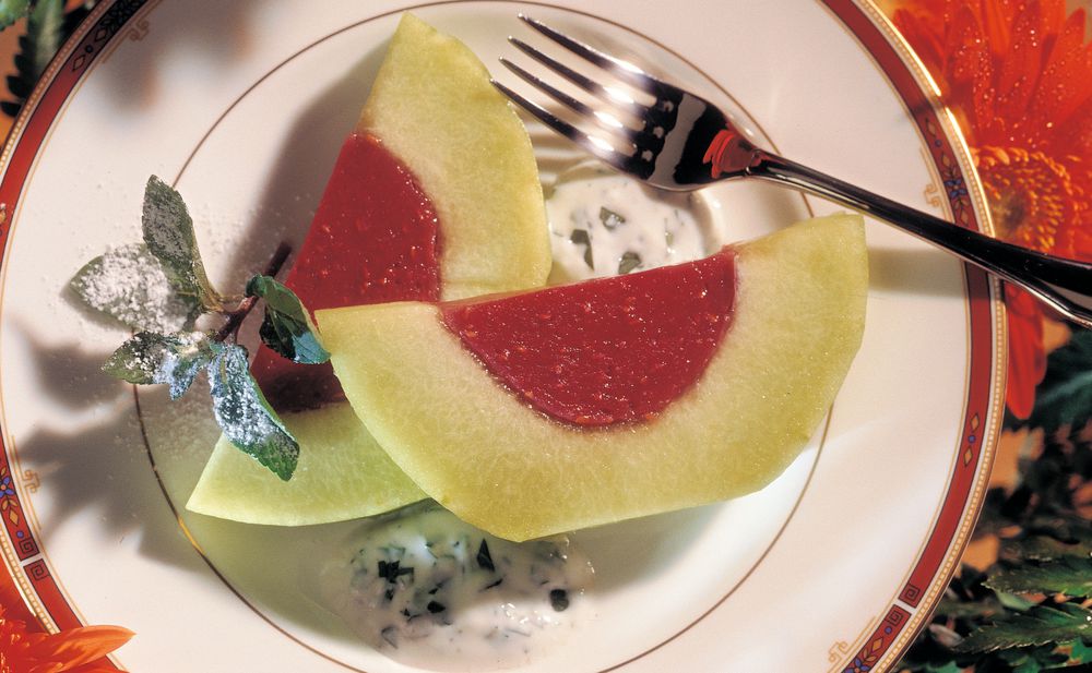 Zuckermelone mit Himbeerkern • Rezept • GUSTO.AT