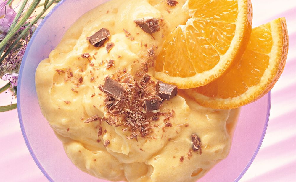 Orangen-Oberscreme mit Bitterschokolade