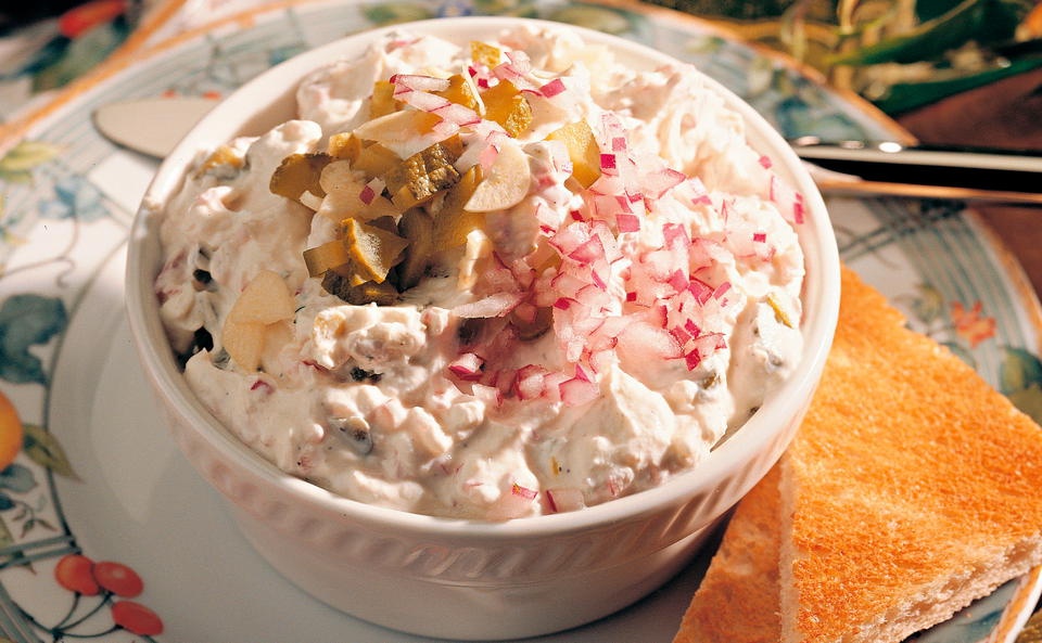 Zwiebel-Aufstrich mit Knoblauch