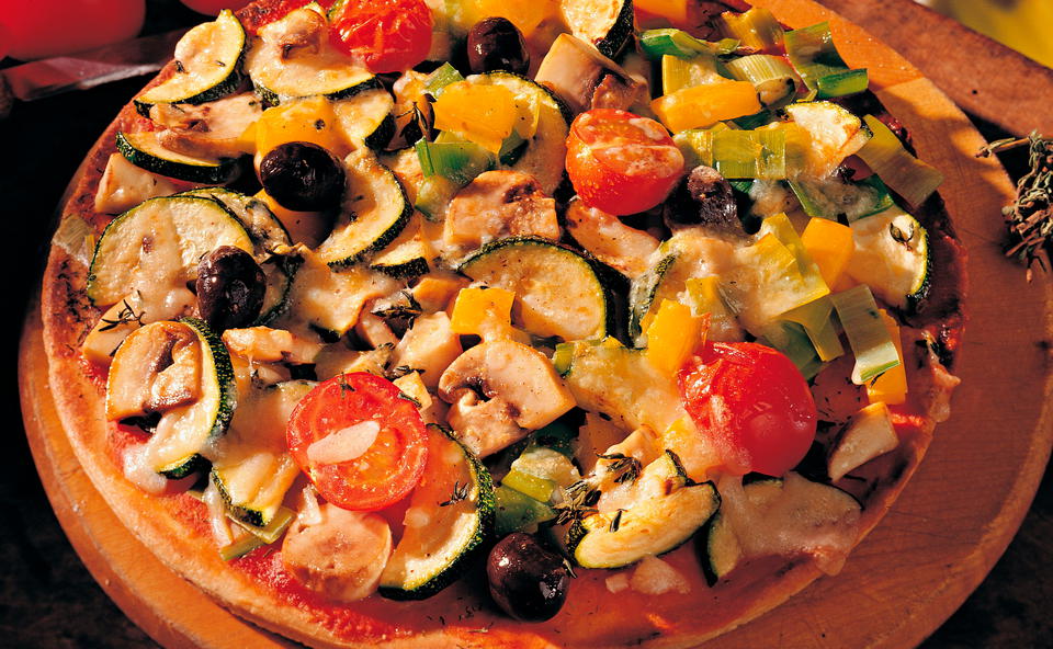 Mediterrane Gemüsepizza
